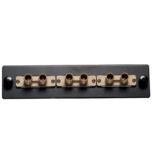 Adaptador Genérico Panel Adaptador 6 Puertos ST Simplex MM-SM Negro