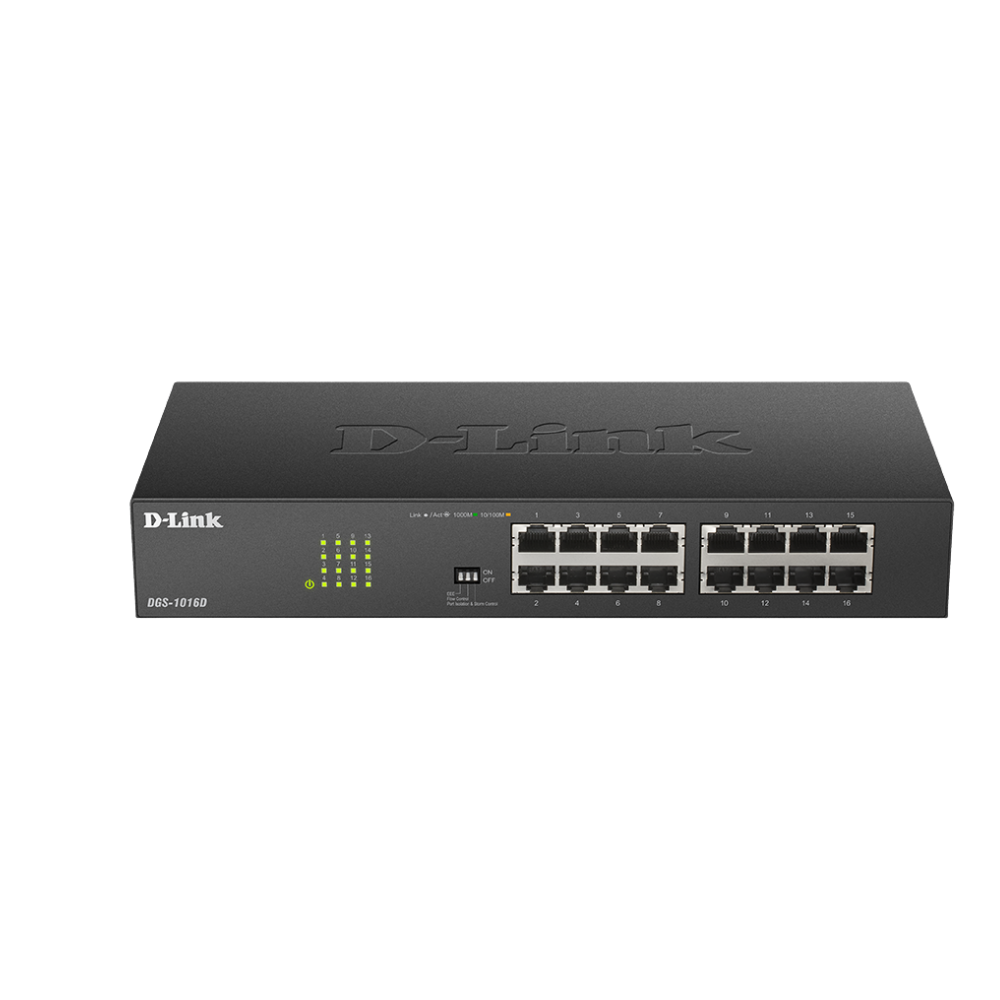 Switch D-Link DGS-1016D 16 Puertos 10/100/1000 Mbps