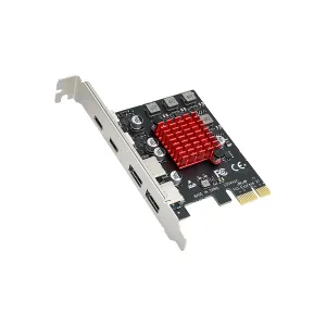 Adaptador Eluteng PCIe 4 Puertos USB 3.1 2x USB-A 2x USB-C 10Gbps
