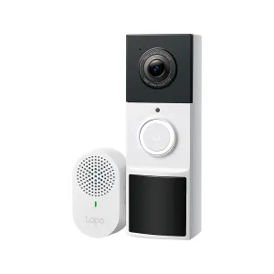 Cámara de Seguridad TP-Link Tapo D210 Timbre de Video Doorbell 2K 160° Wide View Batería 6 Meses Audio Dos Vías IP65