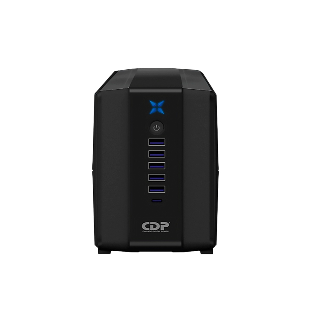 UPS CDP R-UPR508 500VA / 250W 8 Tomas 5 Puertos USB Tipo A y 1 USB Tipo C 120V