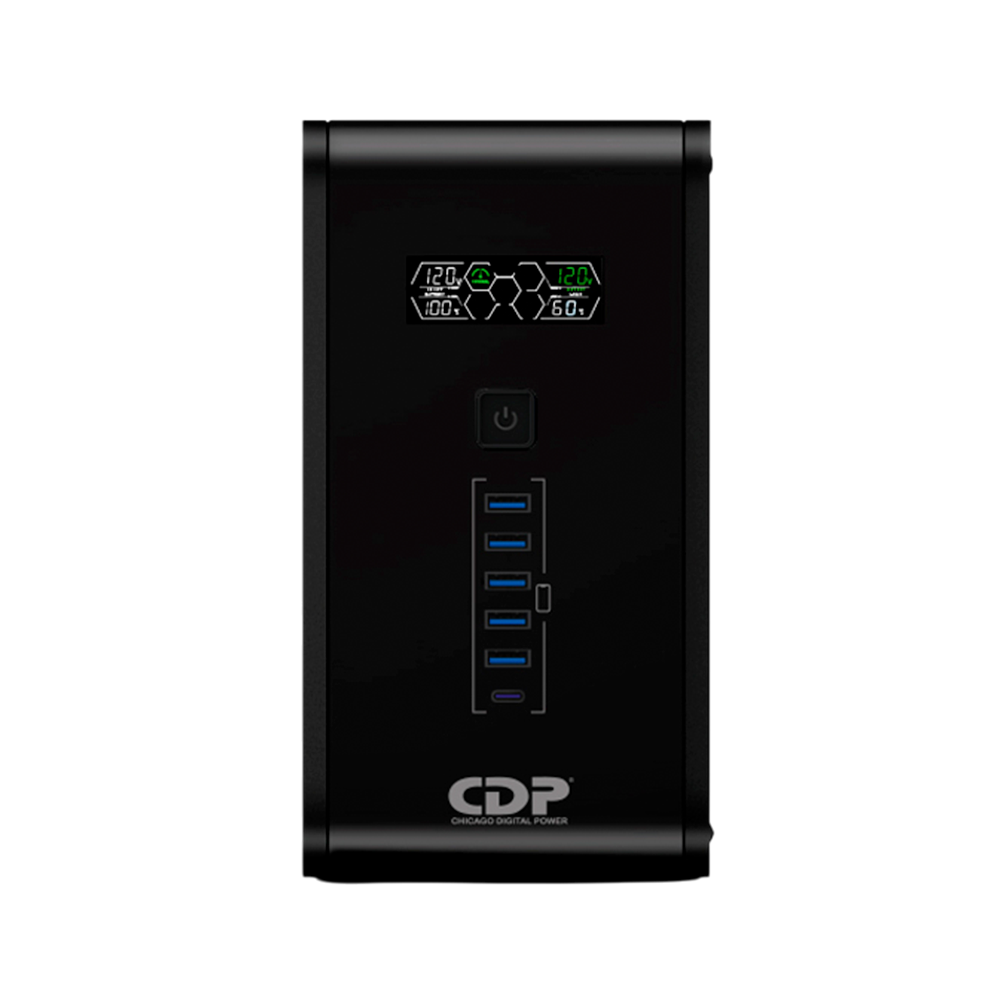 UPS CDP R-SMART751 750VA / 375W 5 Puertos USB Tipo A y 1 USB Tipo C 120V