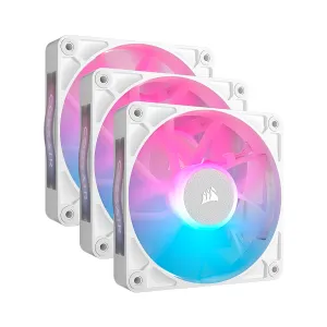 Ventilador Corsair iCUE Link RX120 RGB 120mm PWM Starter Kit Triple Pack Blanco (3 Fans)