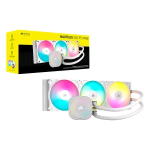 Disipador Líquido Corsair Nautilus 360mm RS ARGB Intel LGA1851 LGA1700 AMD AM5 AM4 White