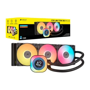 Disipador Líquido Corsair iCUE Link Titan 360 RX LCD Intel LGA1851 AMD AM5