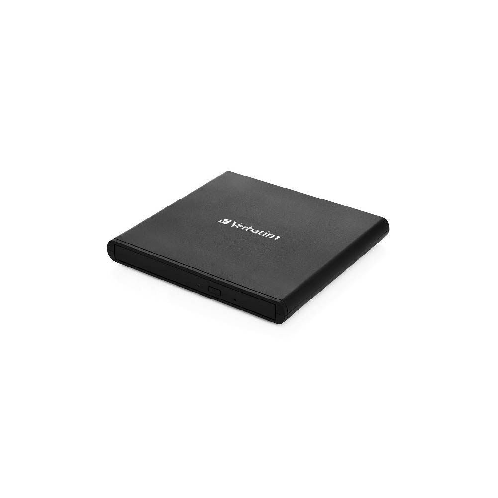 Grabadora Verbatim CD/DVD Slimline Externa USB con Adaptador USB-C Windows Soft. Nero Burn M-Disc