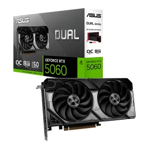Tarjeta de Video ASUS Dual GeForce RTX 5060 OC Edition 8GB GDDR7 HDMI DP 2 Ventiladores PCIe 5.0