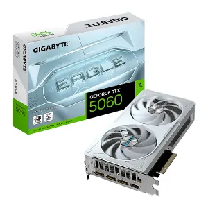 Tarjeta de Video Gigabyte GeForce RTX 5060 Eagle OC Ice 8GB GDDR7 128-bit HDMI 3x DP 2 Ventiladores PCIe 5.0