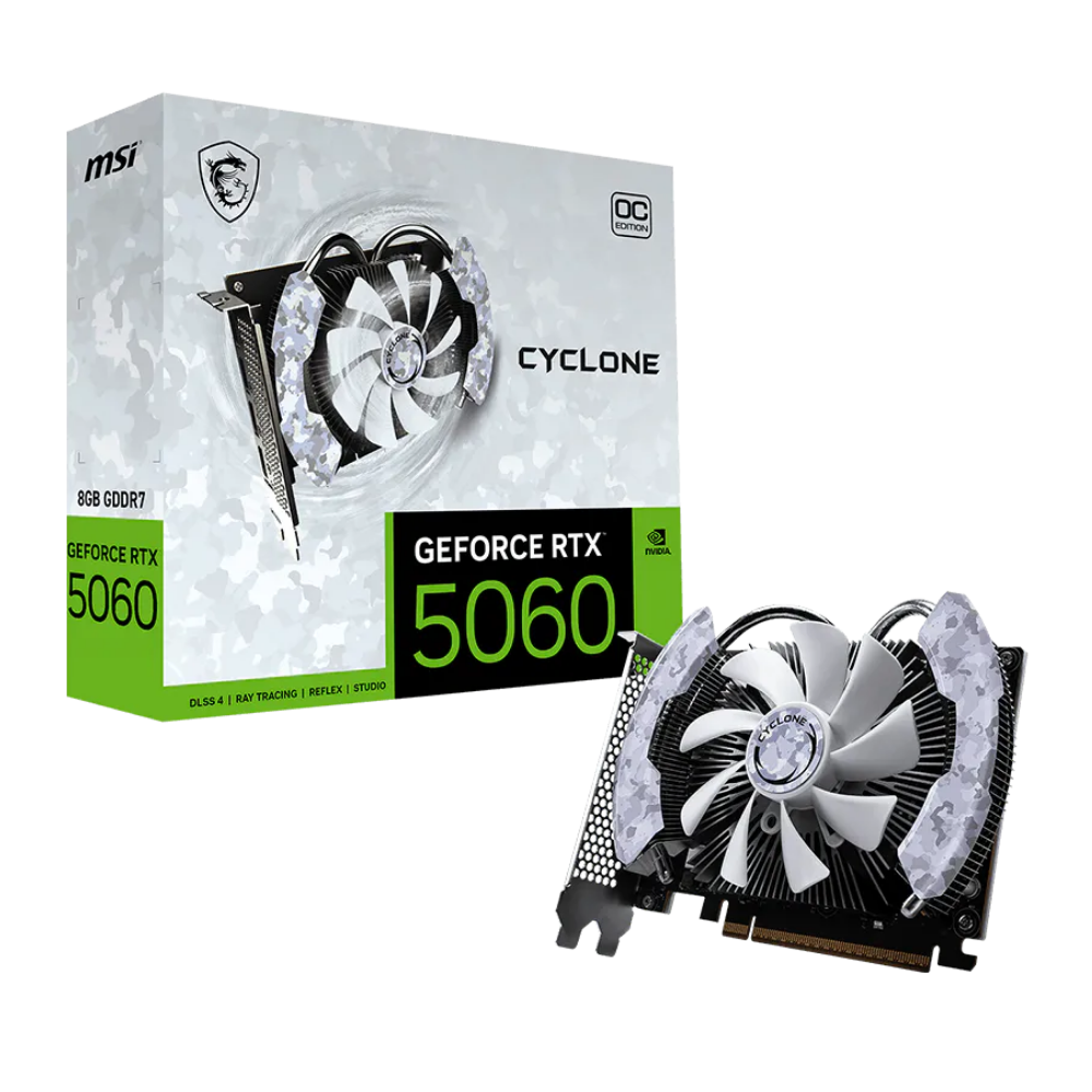 Tarjeta Gráfica MSI GeForce RTX 5060 8GB Cyclone OC