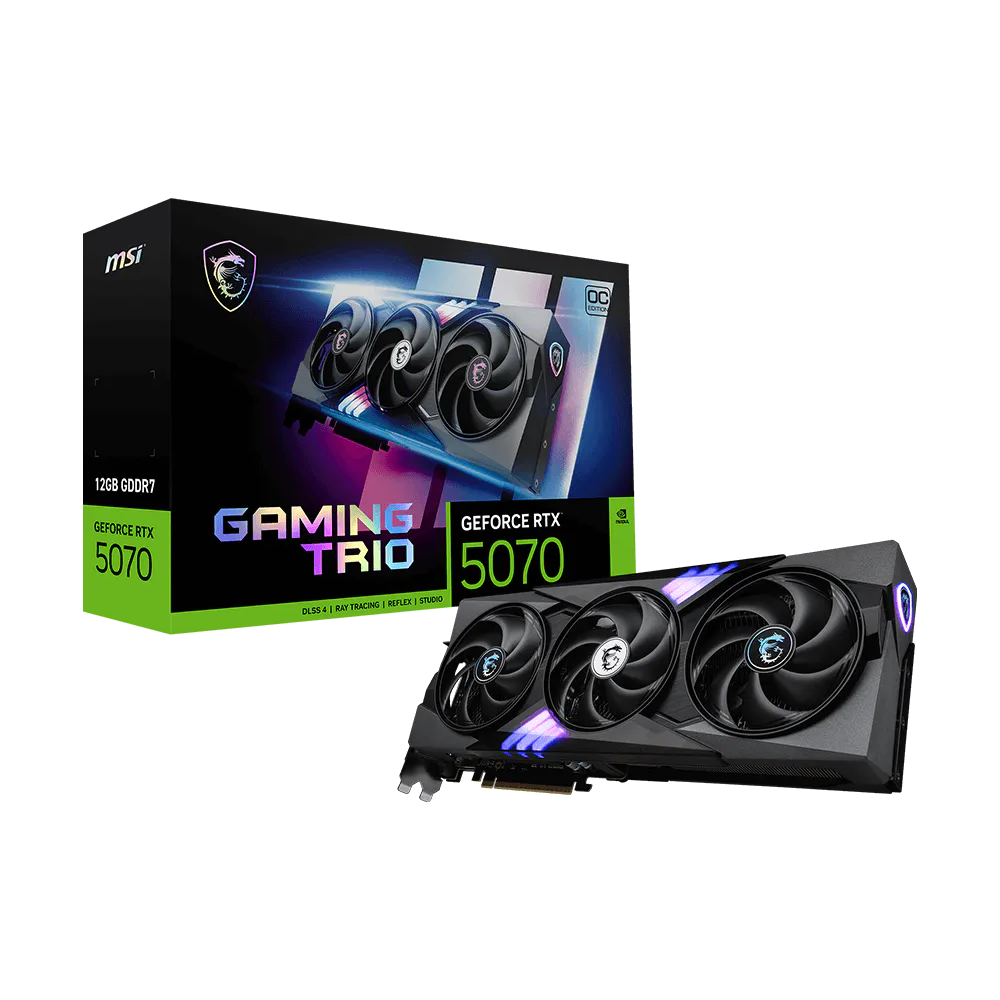 Tarjeta Gráfica MSI GeForce RTX 5070 12GB Gaming Trio OC