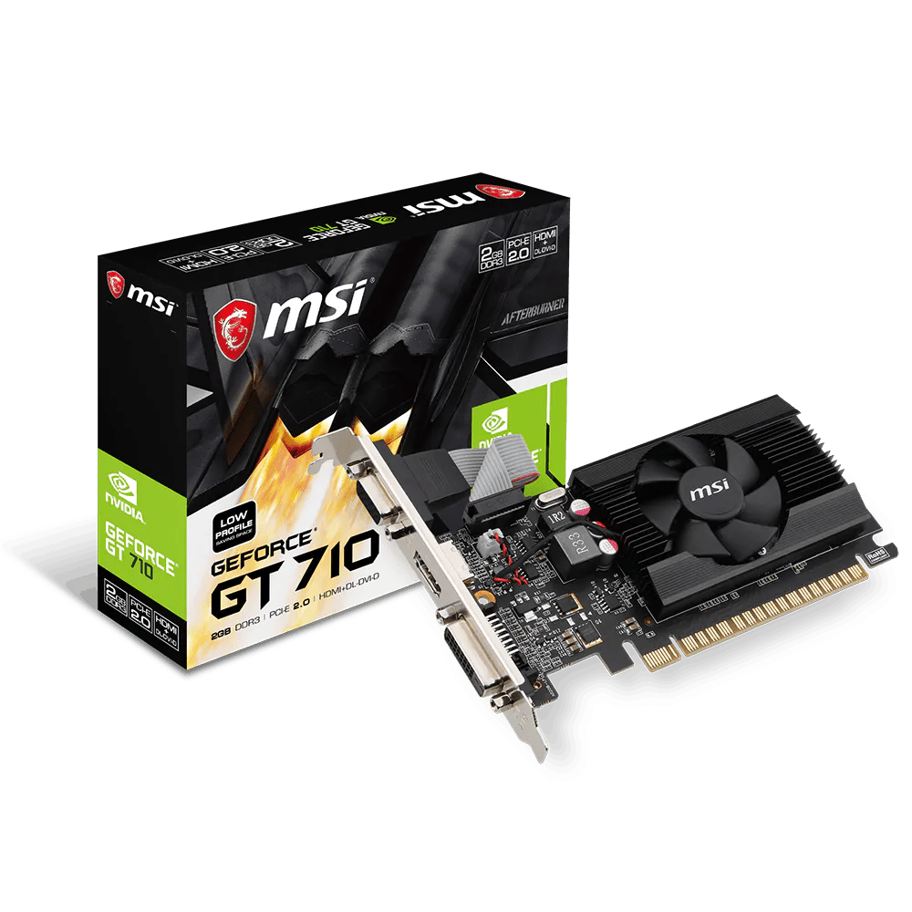 Tarjeta Gráfica MSI GeForce GT 710 2GB DDR3 Low Profile