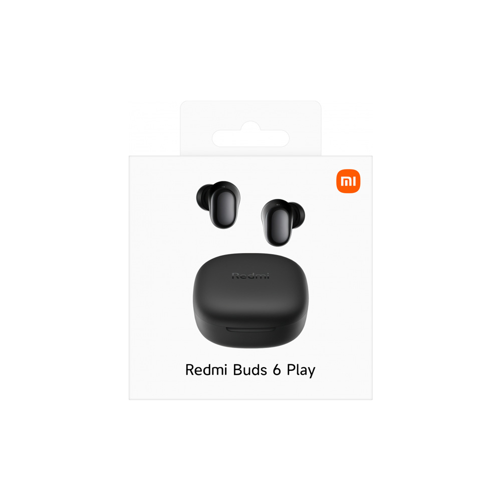 Auriculares Xiaomi Redmi Buds 6 Play Cancelación de Ruido 36H Bluetooth 5.4 IPX4 Color Negro