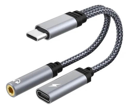 Adaptador USB Tipo C a 3.5mm + Tipo C Miccell