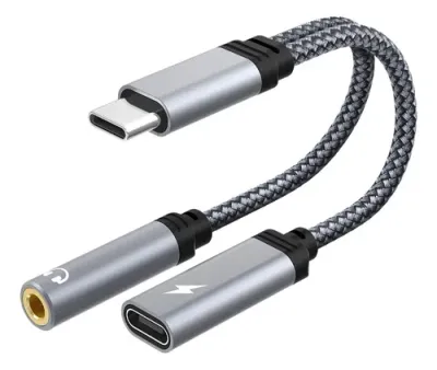 Adaptador USB Tipo C a 3.5mm + Tipo C Miccell