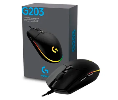 Mouse Logitech G203 LightSync Negro
