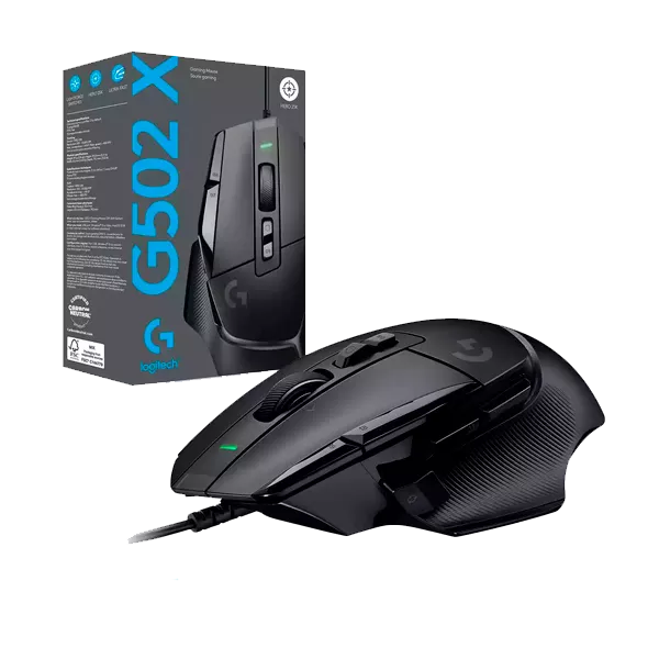 Mouse Logitech G502 X Gaming Cableado Negro