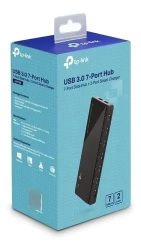 Hub USB TP-Link UH720 9 Puertos USB 3.0 Micro-B Negro Compatible PC/Mac/Linux