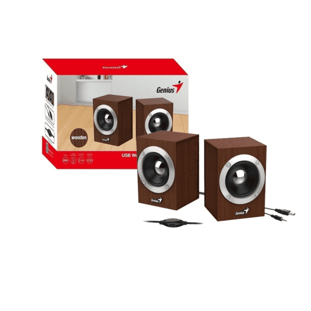 Parlante Genius SP-HF180 USB Madera