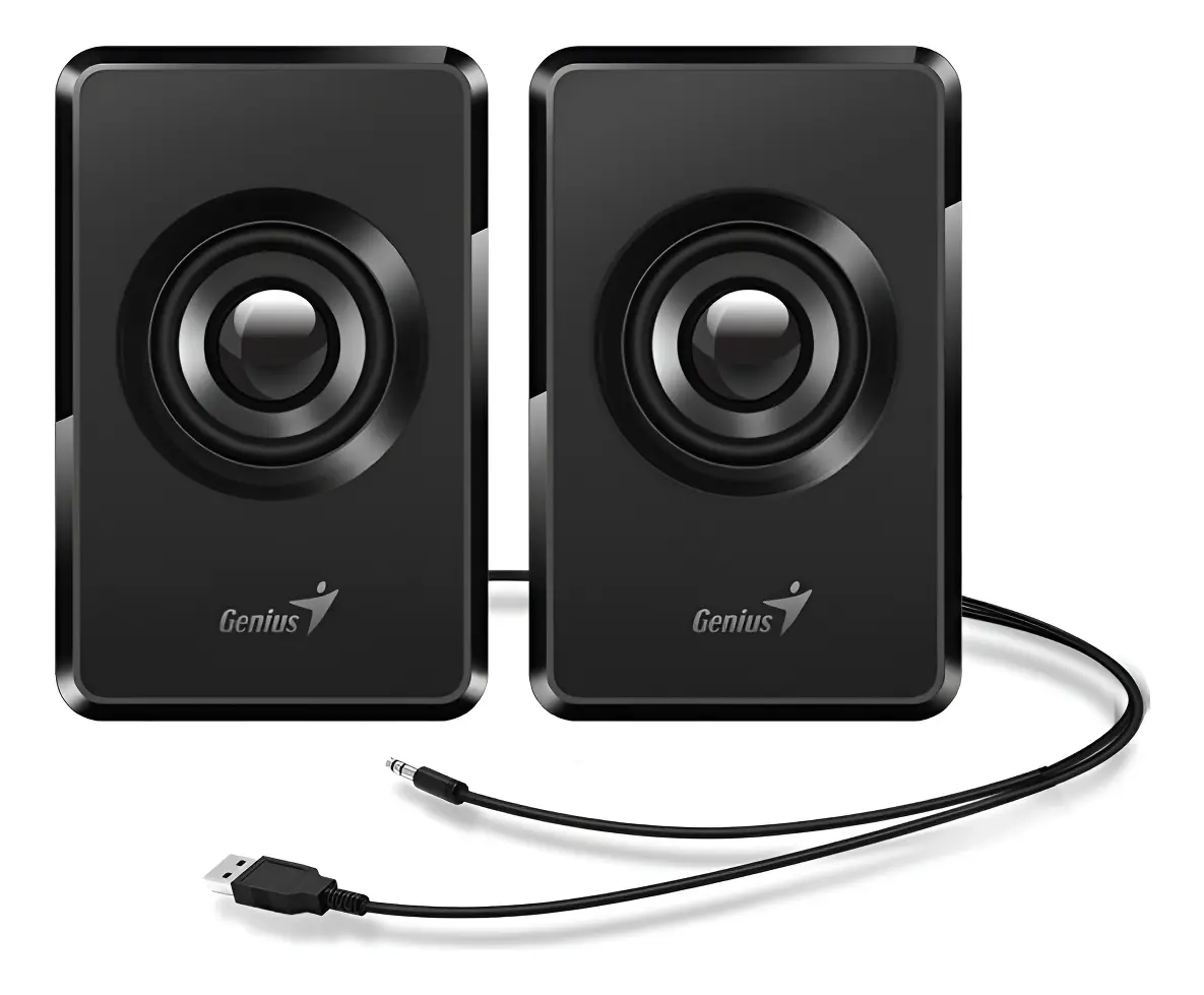 Parlante Genius SP-U125 Negro 3W USB con Entrada Audio 3.5mm y Control de Volumen