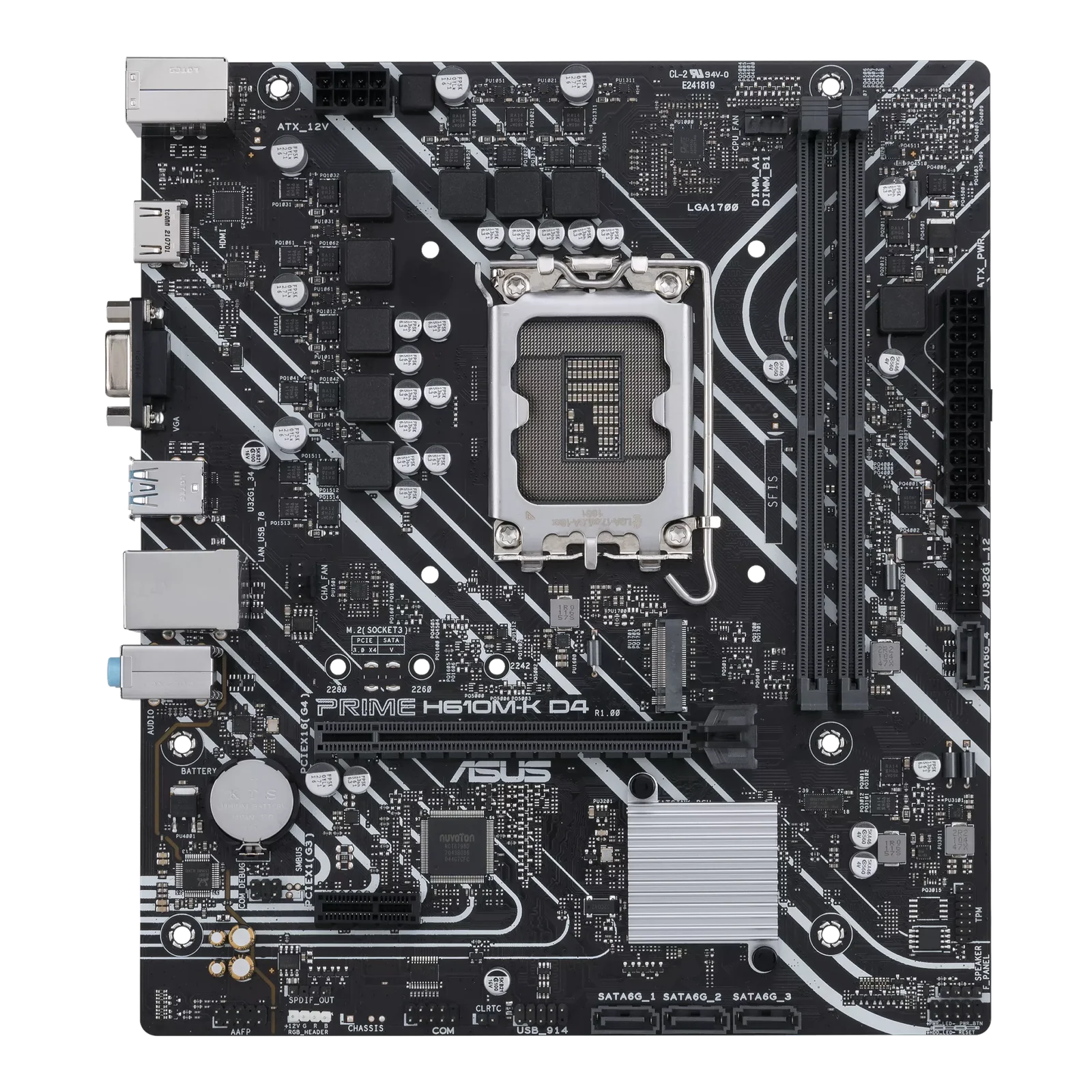 Mainboard ASUS Prime H610M 12va Gen LGA1700 DDR4-3200 D-Sub HDMI