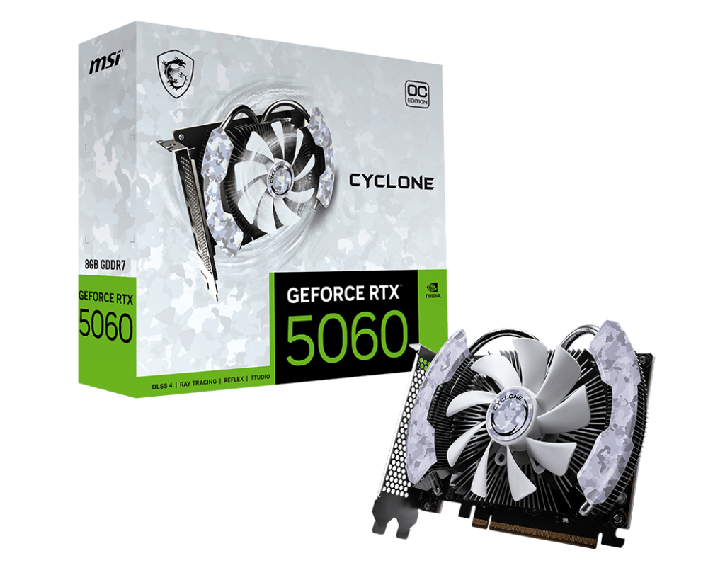 Tarjeta de Video MSI Cyclone GeForce RTX 5060 8GB OC