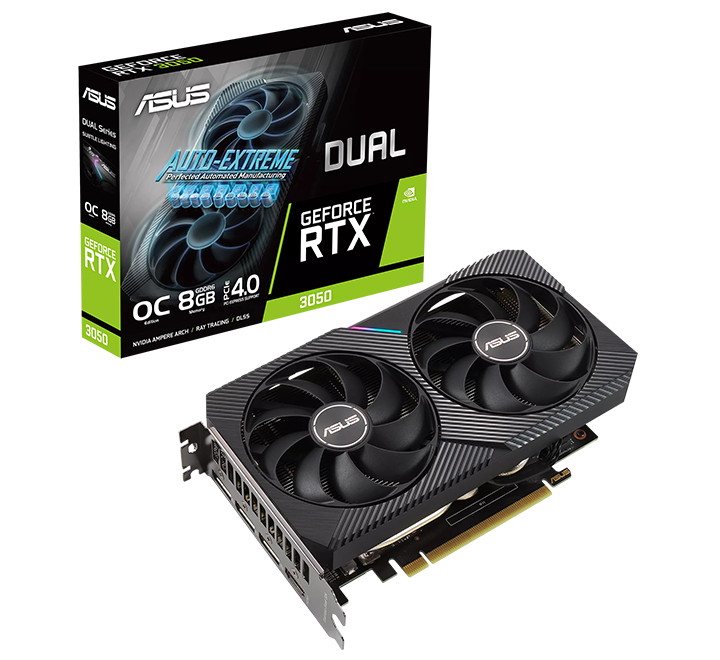 Tarjeta de Video ASUS Dual RTX 3050 OC Edition 6GB GDDR6