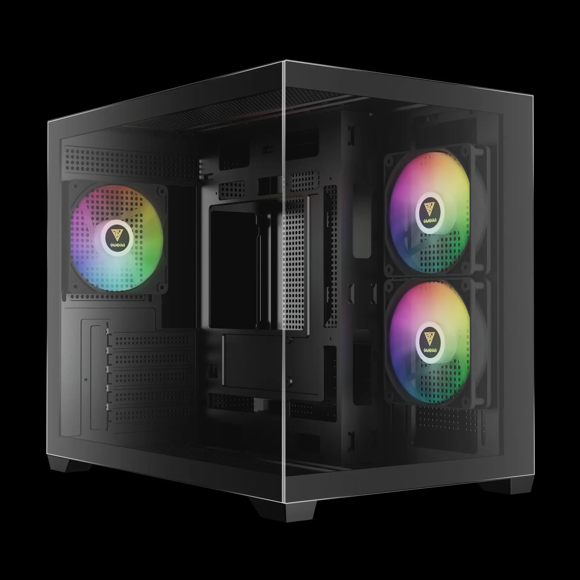 Case Gamdias Aura GC10M V2 ARGB Negro Micro-ATX con Ventiladores ARGB