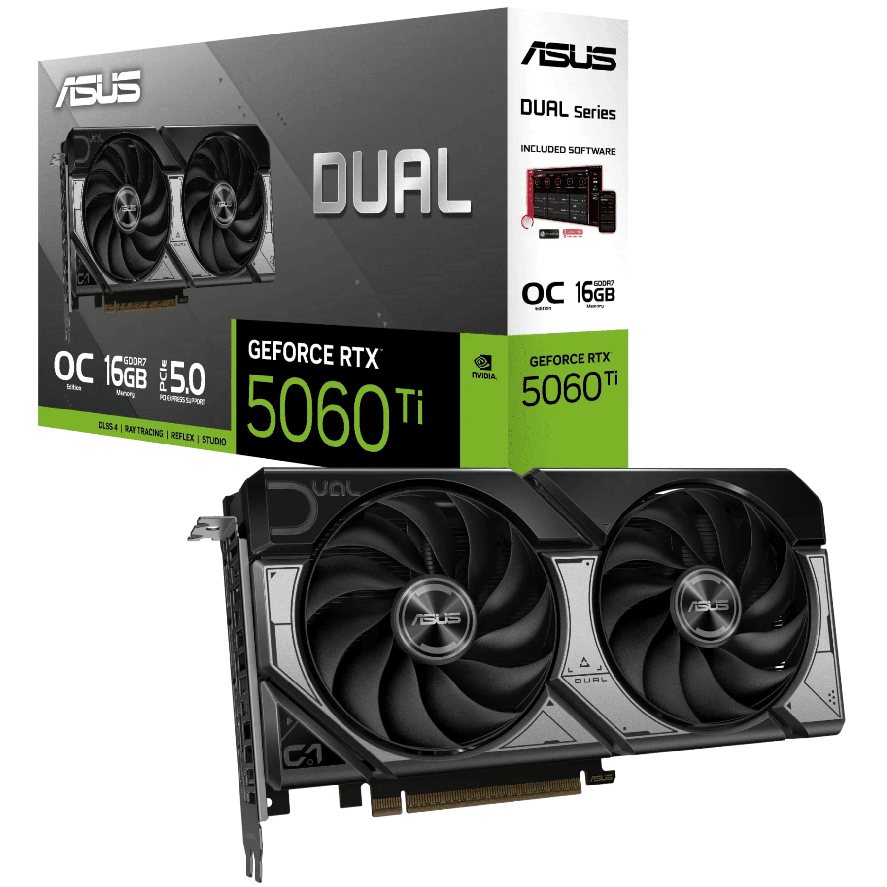 Tarjeta Gráfica ASUS Dual RTX 5060 Ti 16GB OC