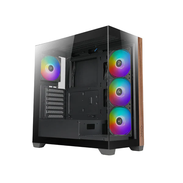 Case AZZA Neptune AZ-491 Gaming Vidrio Templado USB 2.0 USB 3.0 USB-C RGB Mid Tower Negro