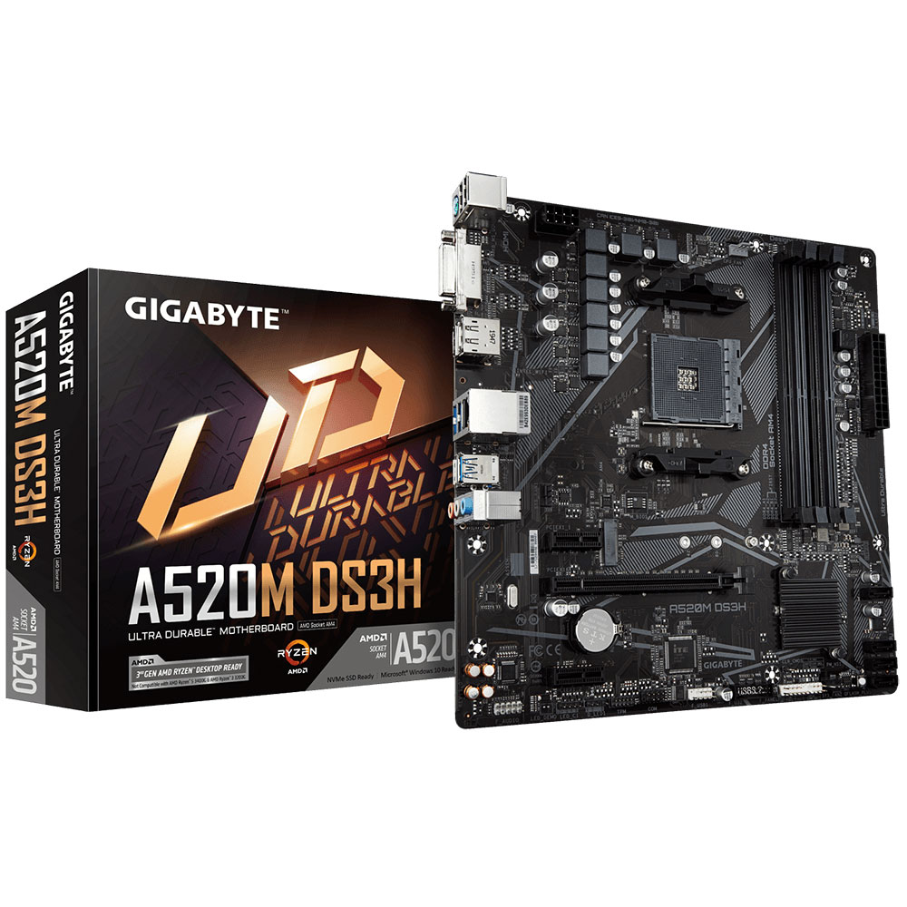 Mainboard Gigabyte A520M DS3H V2 AMD AM4 Micro-ATX