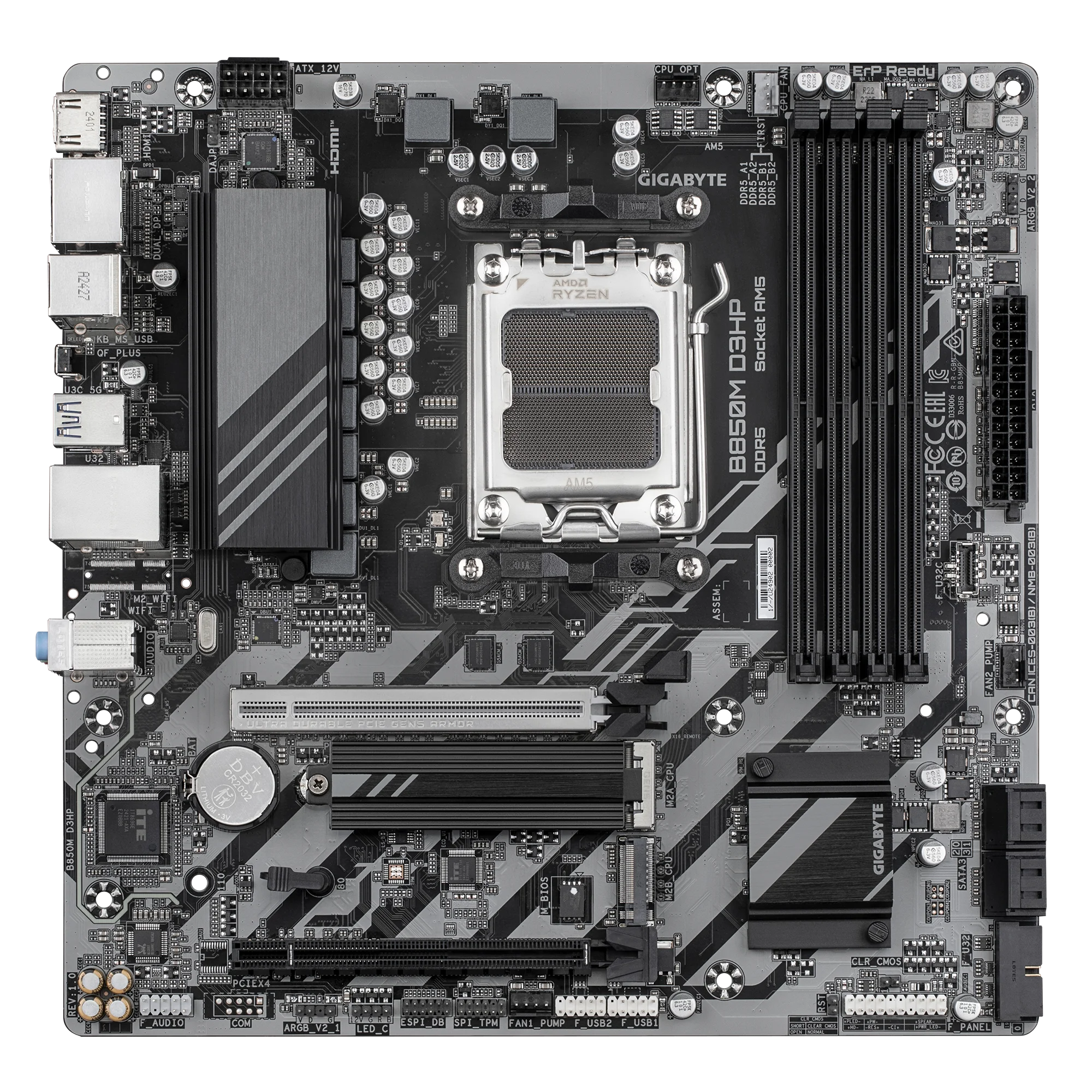 Mainboard Gigabyte B850M D3HP DDR5 PCIe 5.0 4 DIMMs AM5