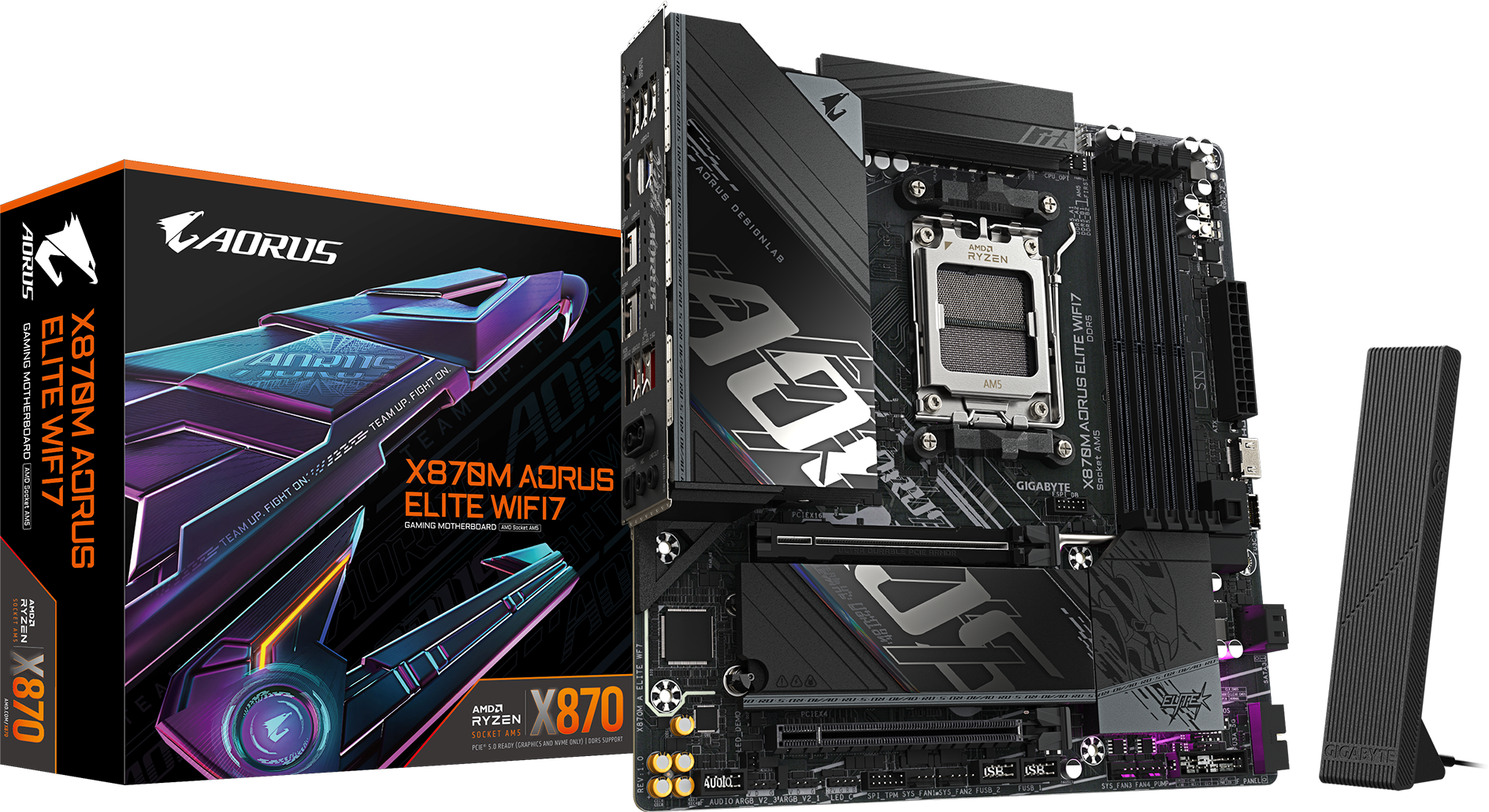 Gigabyte X870M Aorus Elite WiFi7 AM5 DDR5 4 Slots HDMI 2.5 WiFi 7 mATX