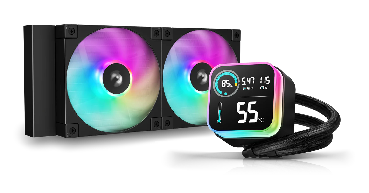 Disipador Líquido Deepcool LQ240 Negro con Pantalla 240mm