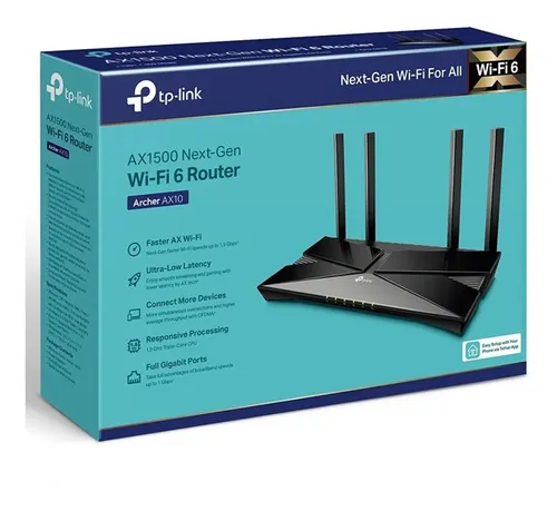 Router TP-Link Archer AX10 WiFi 6 AX1500 Doble Banda