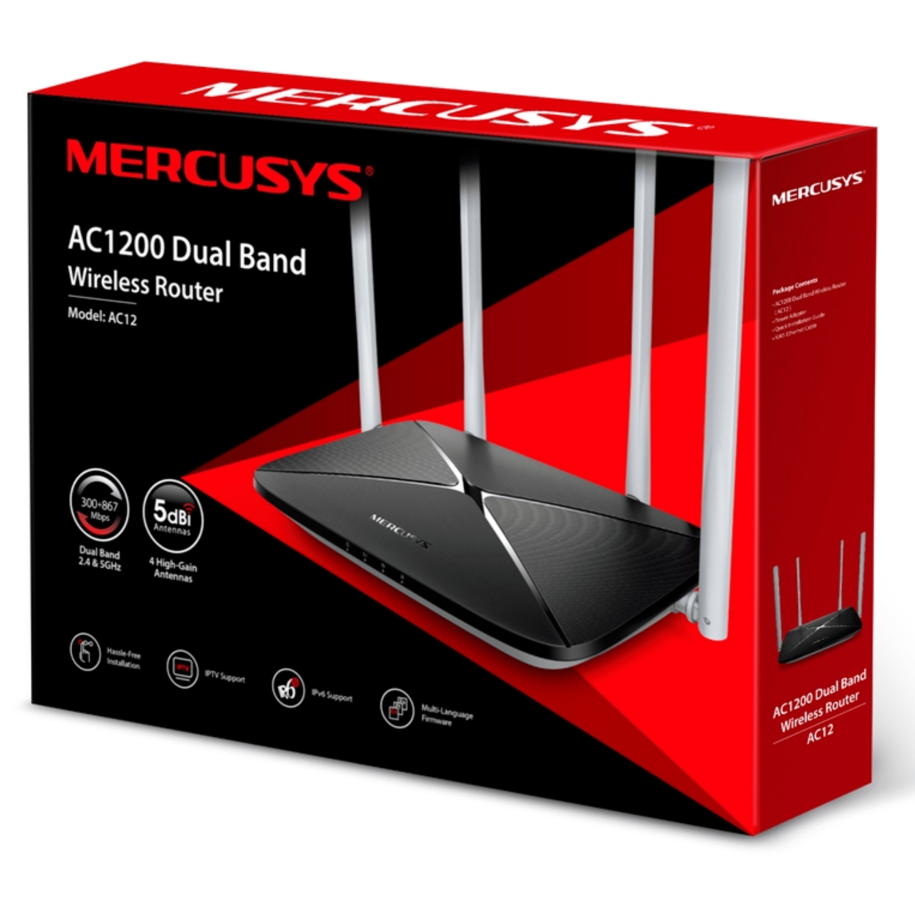 Mercusys by TP-Link Router AC1200 Doble Banda Wireless 3 Antenas