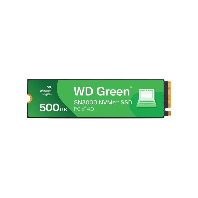 Disco Sólido Western Digital SN3000 M.2 2280 NVMe PCIe Gen4 500GB hasta 5000 MB/s