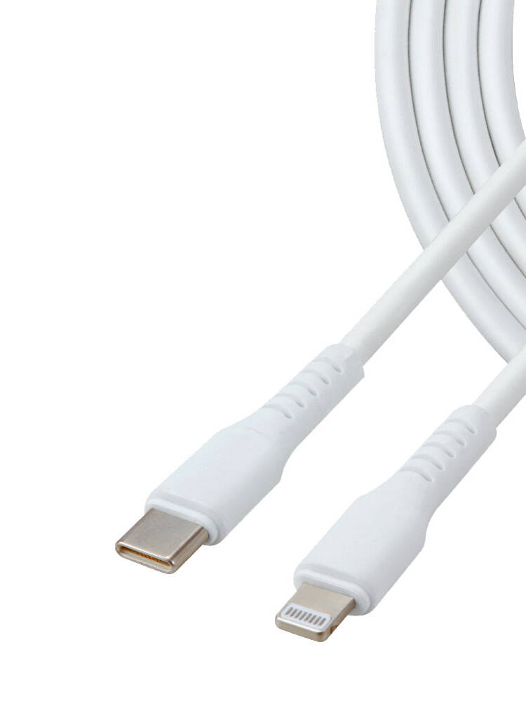 Cable Unno Tekno Tipo C a Lightning PD 20W 1.5m / 5ft Blanco