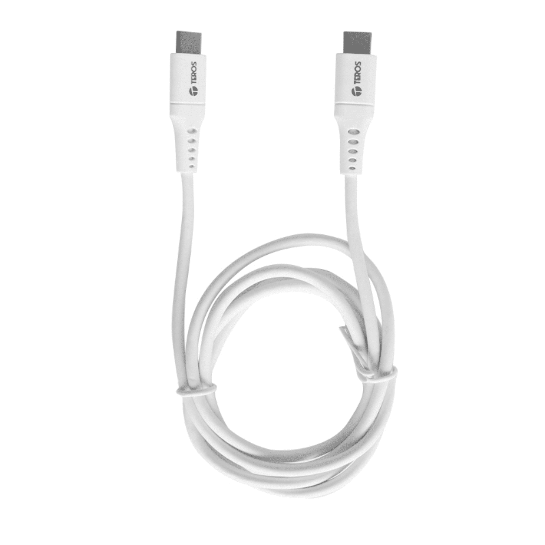 Cable Teros TE20208W USB-C a USB-C Carga Rápida 5A 100W USB 3.0 4.8Gbps 1M