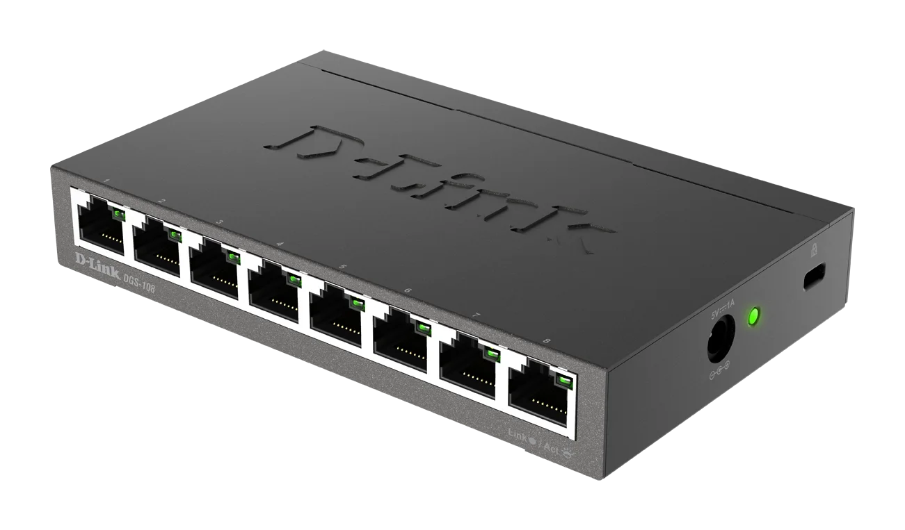 Switch D-Link DGS-108 8 Puertos Gigabit