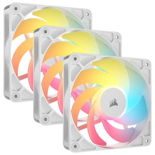 Ventilador Corsair RS120 ARGB 120mm Blanco Kit 3 Fans