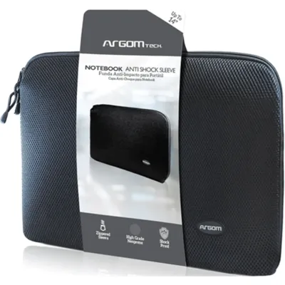 Funda Argom Tech Anti-Impacto para Laptop 14" Negro