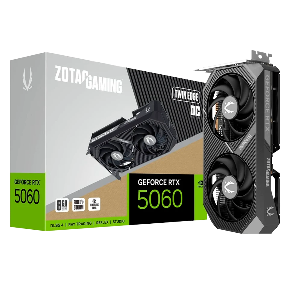 Tarjeta de Video Zotac Gaming Twin Edge OC Edition RTX 5060 8GB GDDR7 PCIe 5.0