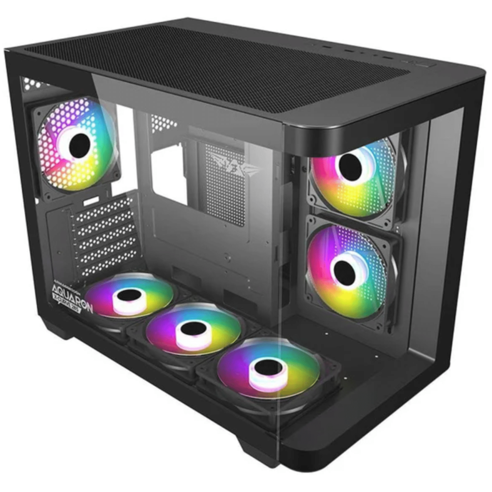 Case Armaggeddon Aquaron X-Curve 285 Negro Vidrio Templado USB 3.0 USB 2.0 Sin Ventilador Incluido