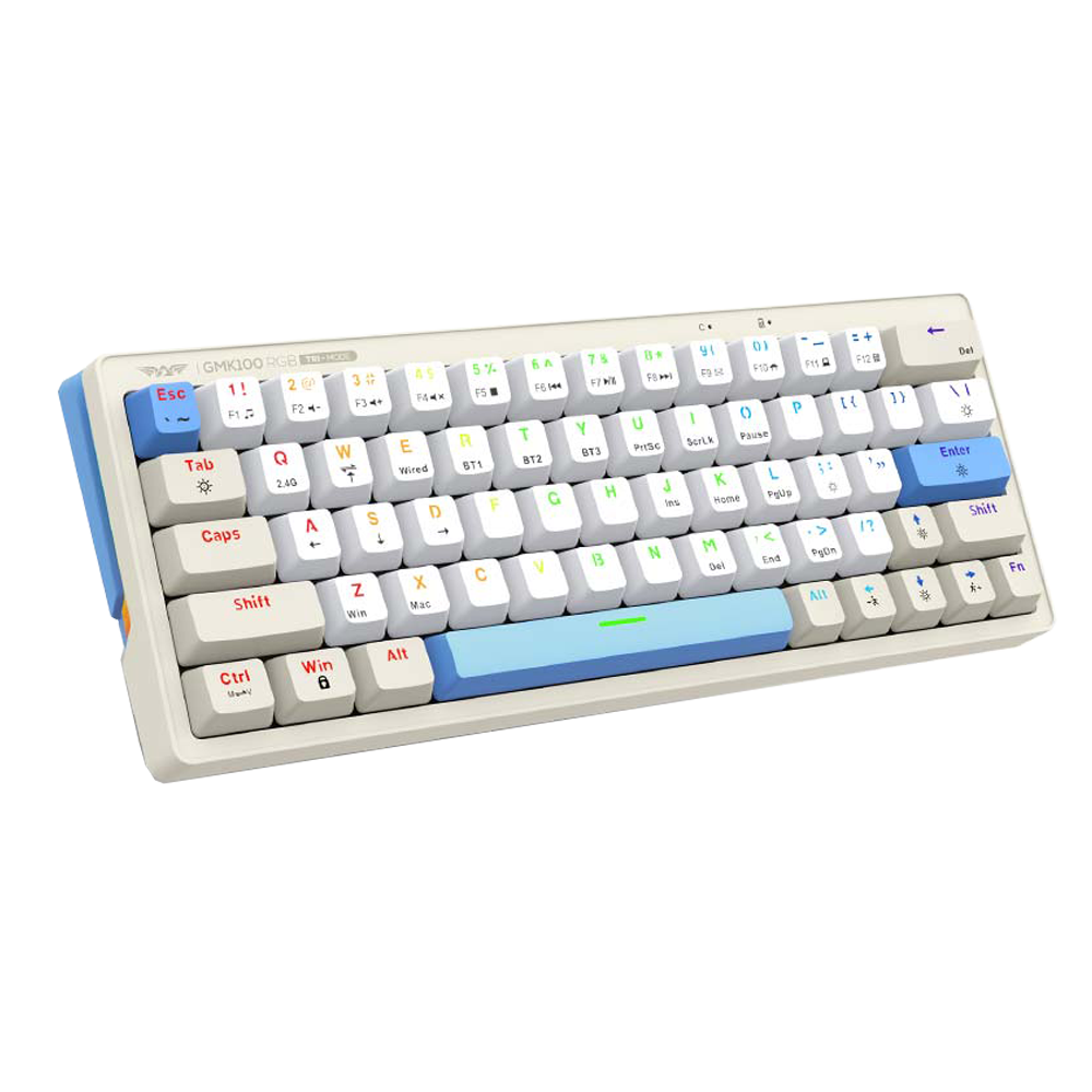 Teclado Mecánico Armaggeddon GMK-100 Tri-Mode Switches Red Azul