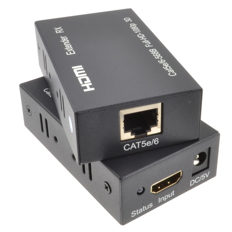 Extensor HDMI hasta 60m con Cable UTP RJ45 CAT5E/6