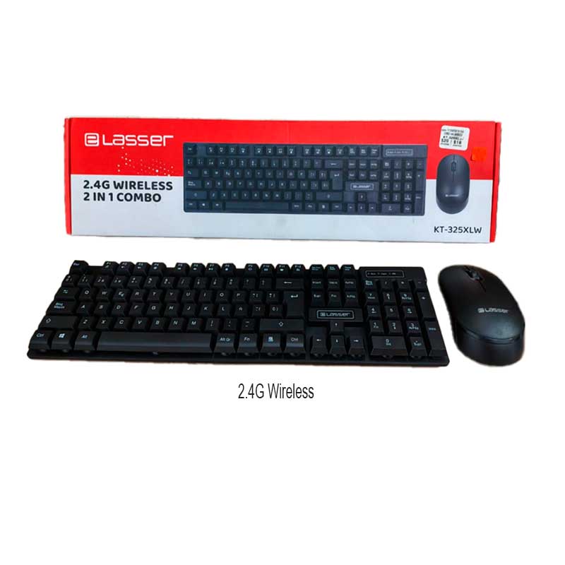 Combo Teclado y Mouse Elasser KT-325XLW Inalámbrico 2.4G Wireless
