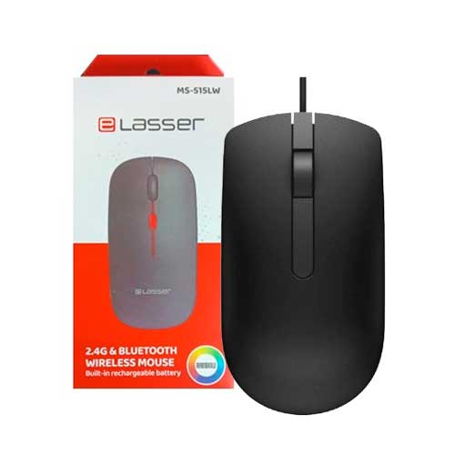 Mouse Elasser MS-515LW Inalámbrico 2.4G y Bluetooth