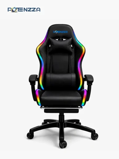 Silla Gamer Ergonómica Potenzza Black RGB
