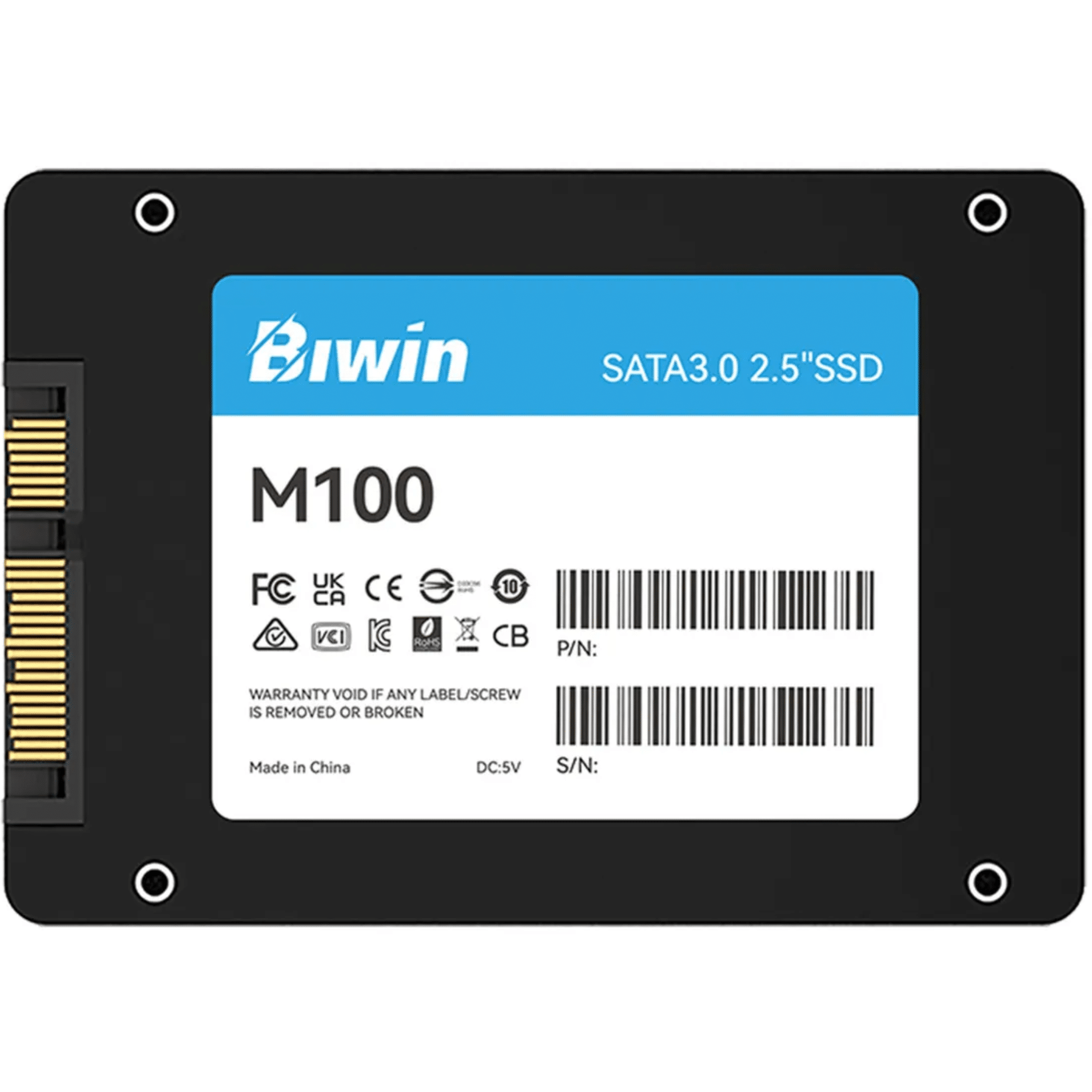Disco Sólido Biwin Mainstream M100 256GB SATA III 2.5" 520MB/s