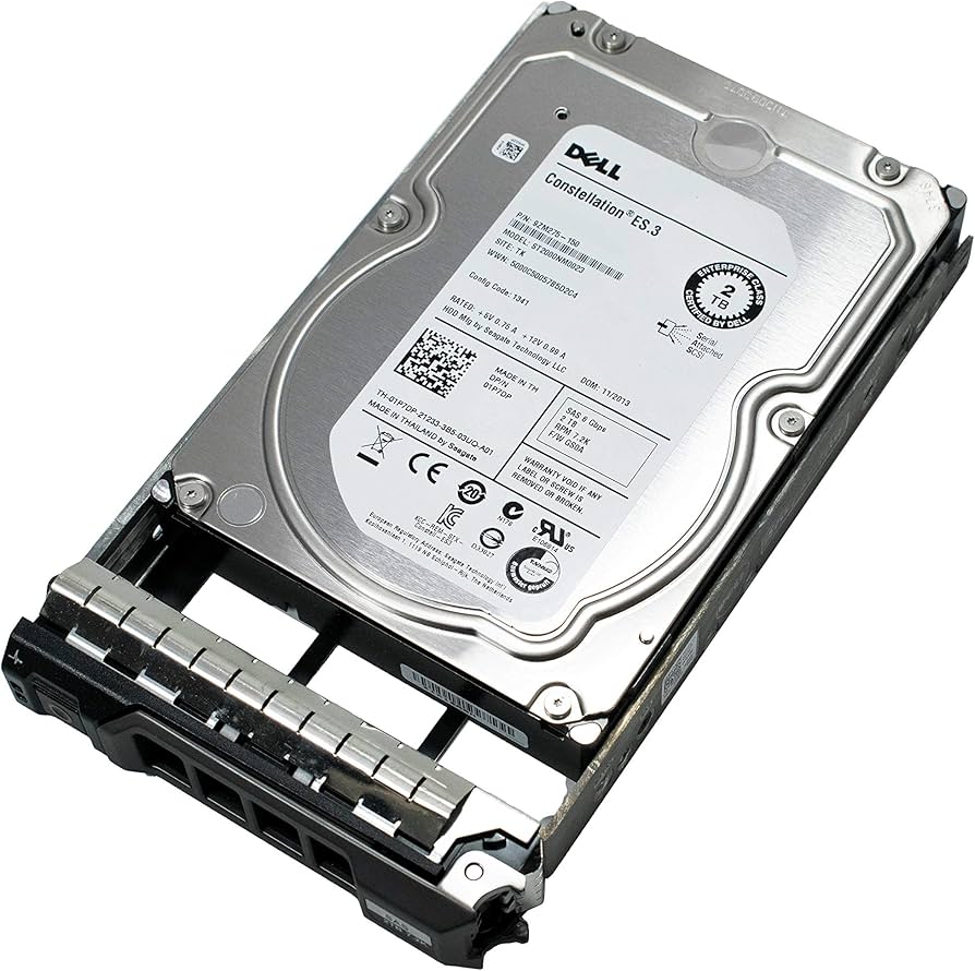 Disco Duro Interno Dell 2TB SATA 6Gbps 7.2K RPM 512N 3.5in Hot-Plug Customer Kit